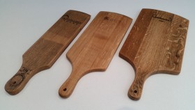 Serving board with cutout handle 4